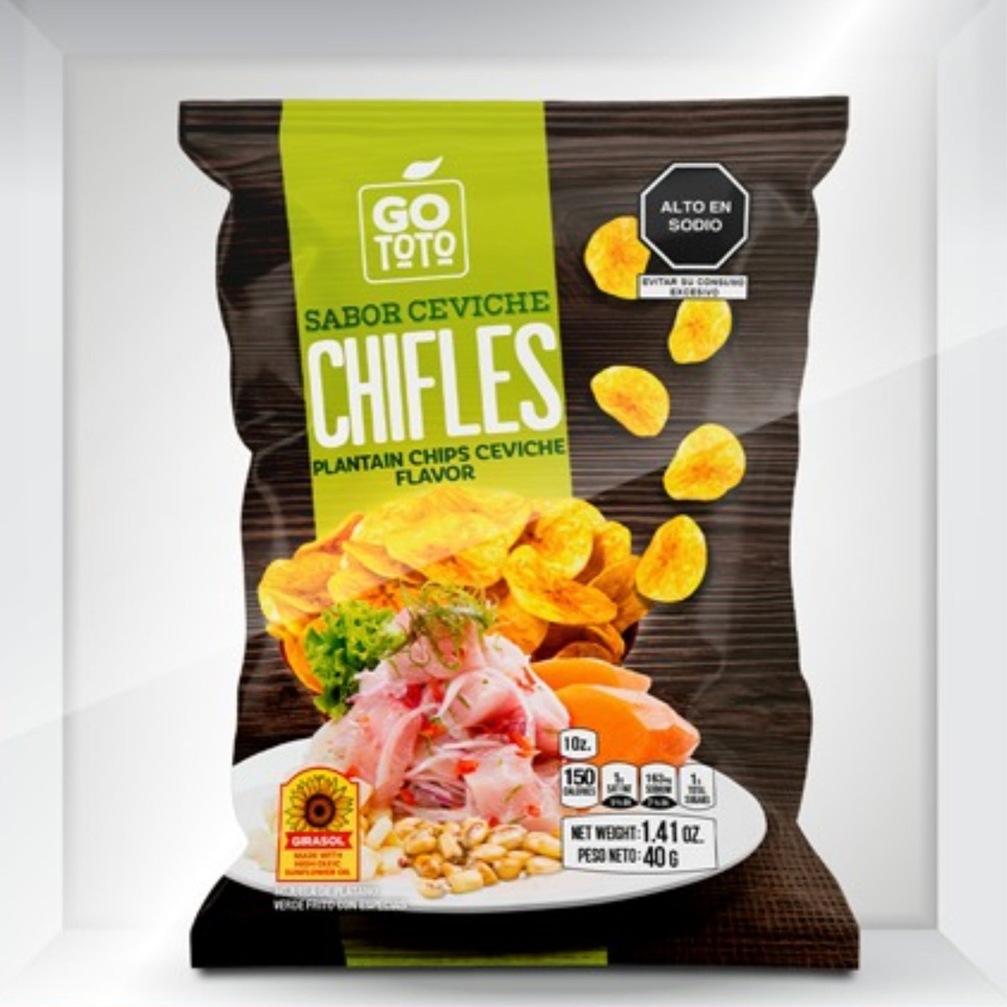 Chifle en hojuelas sabor ceviche Go Toto 40g