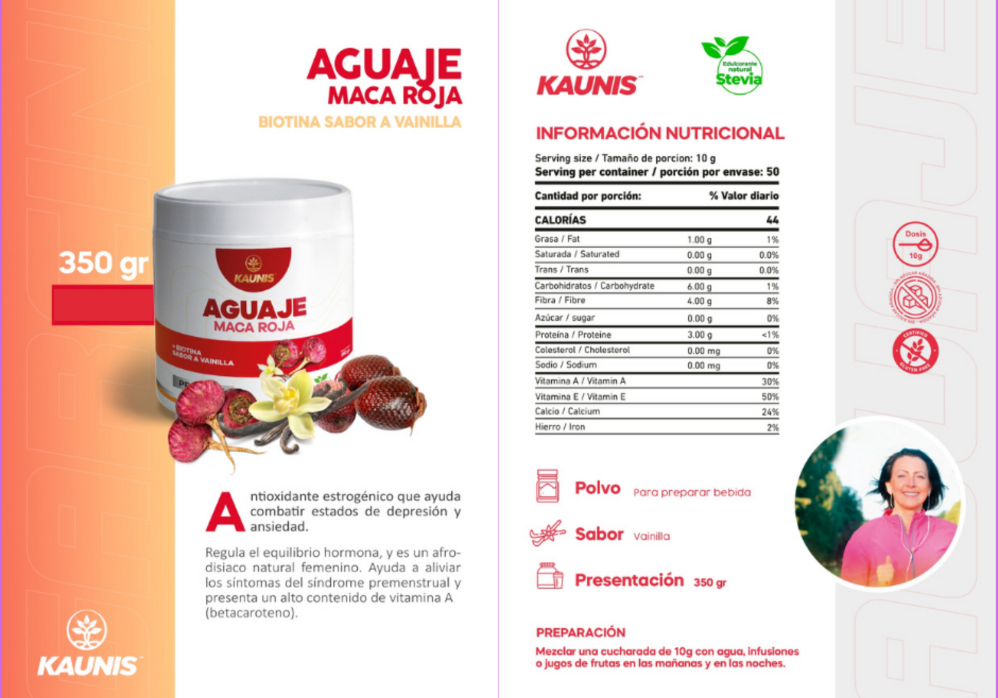 Aguaje + Maca Roja Kaunis 350g
