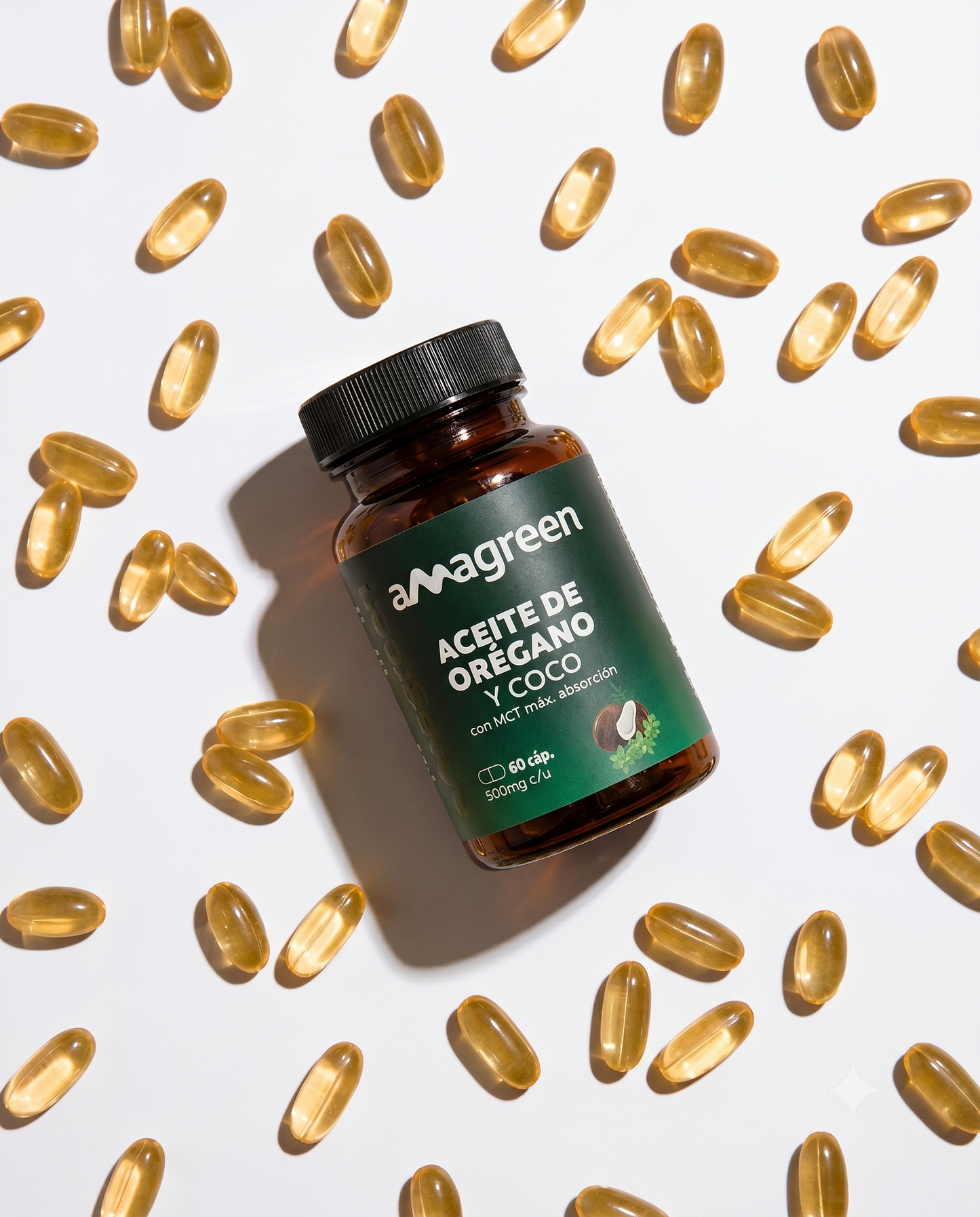 Aceite de Orégano y Aceite de Coco MCT en Cápsulas 60 unidades | formula 2 en 1