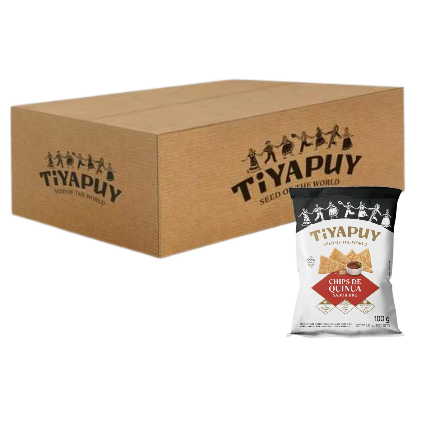 Chips de Quinua BBQ TIYAPUY Caja 48 und x 40g
