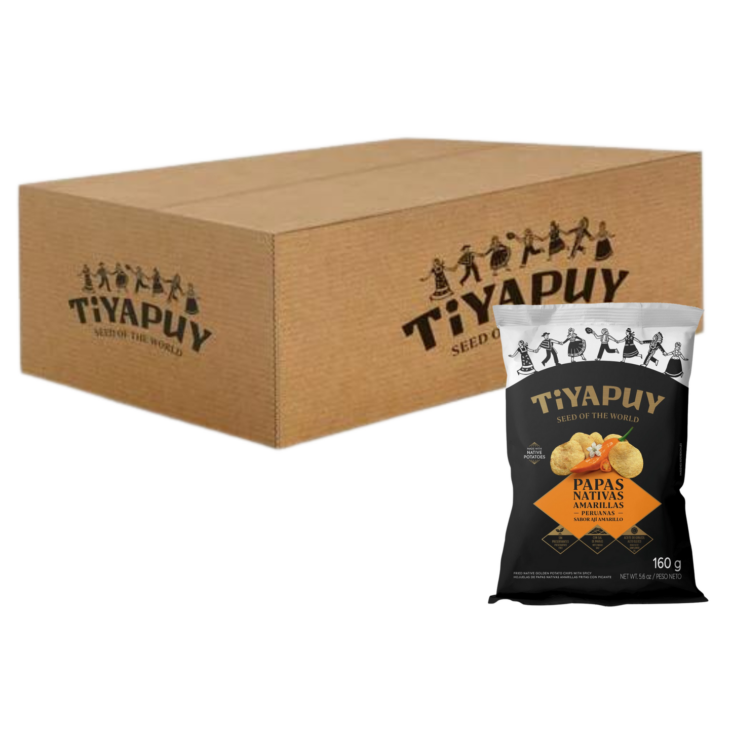 Papa Nativas Amarillas Picante TIYAPUY Caja 72 und x 30g