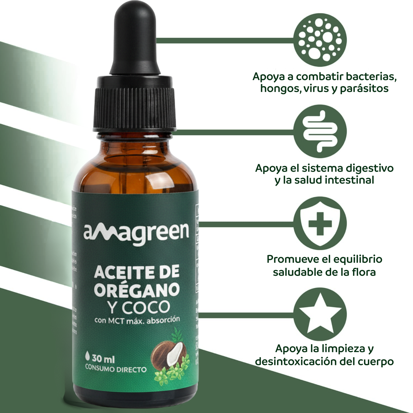 Aceite de Orégano con aceite de coco MCT 30 ml (en caja)