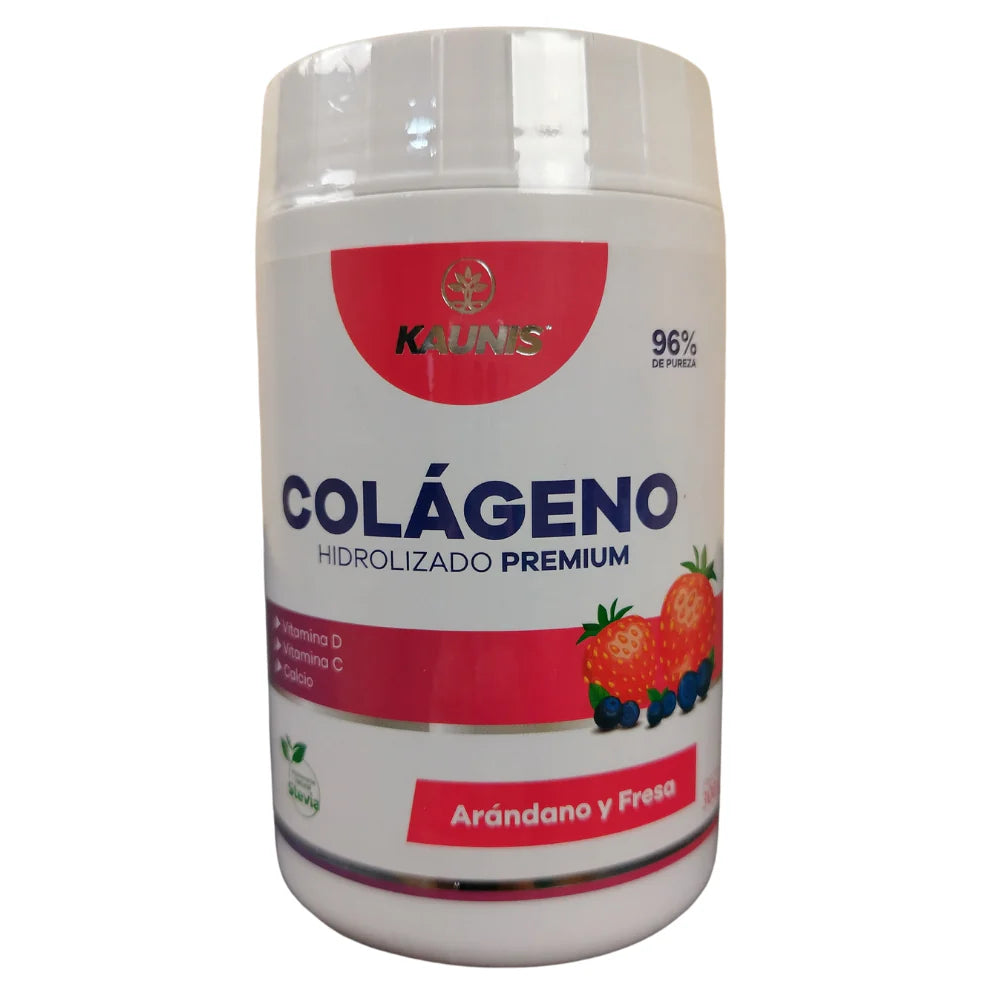 Colágeno Hidrolizado Arándano y Fresas (Vitamina D, C y Calcio) Kaunis 500g