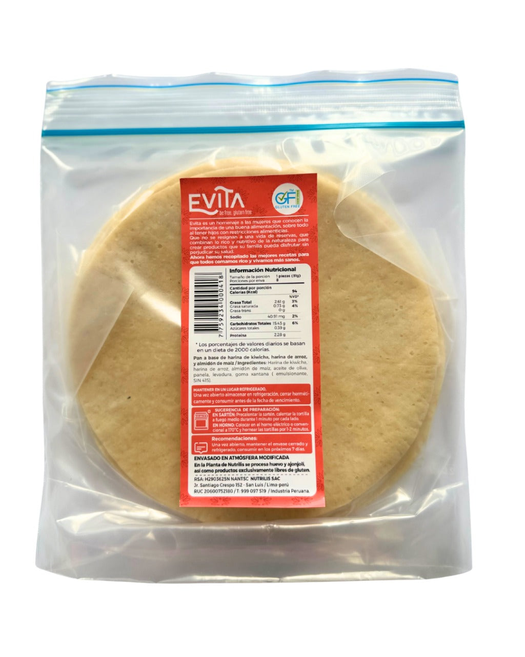 Tortilla de Kiwicha Evita 240gr