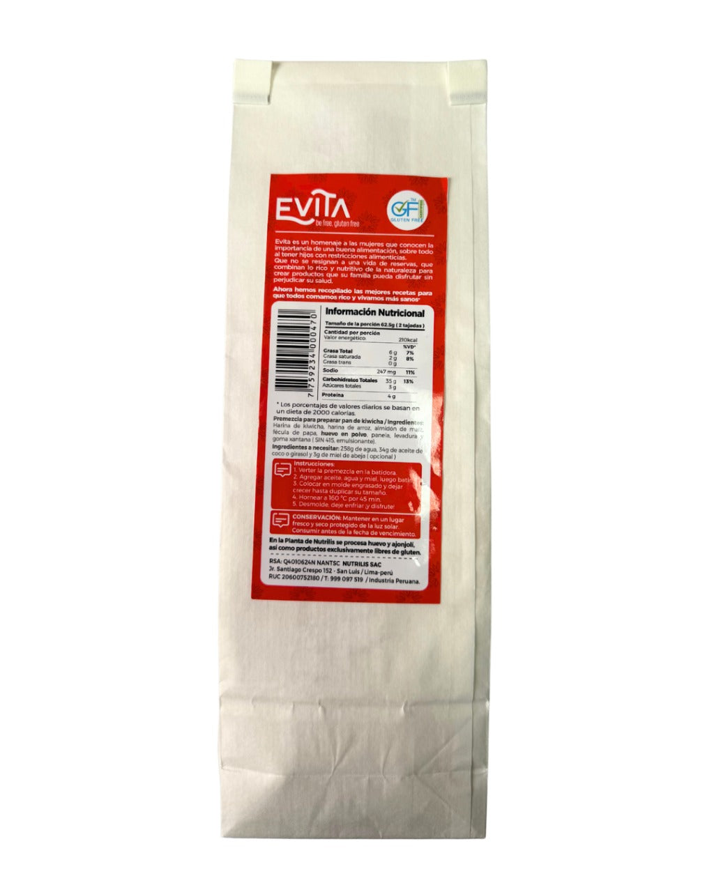 Premezcla pan kiwicha Evita 300gr